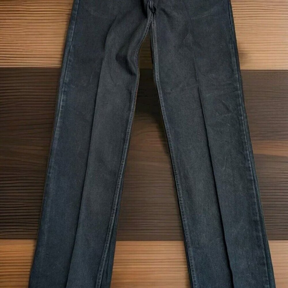 Vtg Levis 505 Jeans 505 0260 Regular Straight Mens Sz 34x37 Black Long Tall